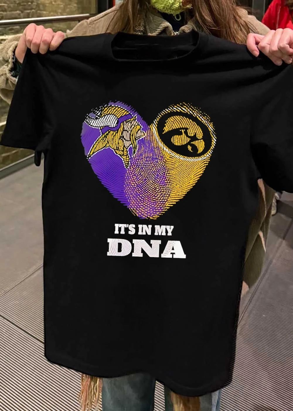 Minnesota Vikings Iowa Hawkeyes It Is in My DNA Minnesota Vikings Iowa Hawkeyes T-Shirt