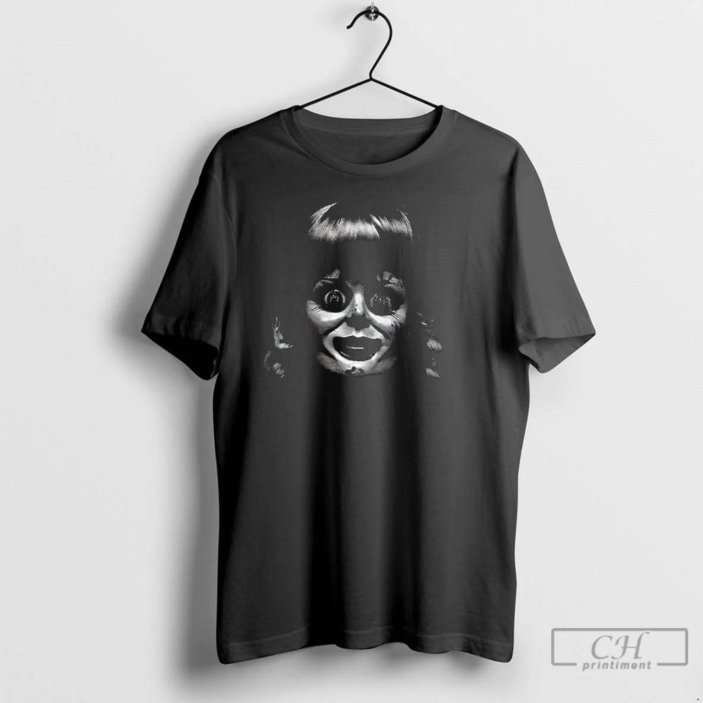 Classic Annabelle The Conjuring Face Graphic Halloween T Shirts Hoodie Longsleeve