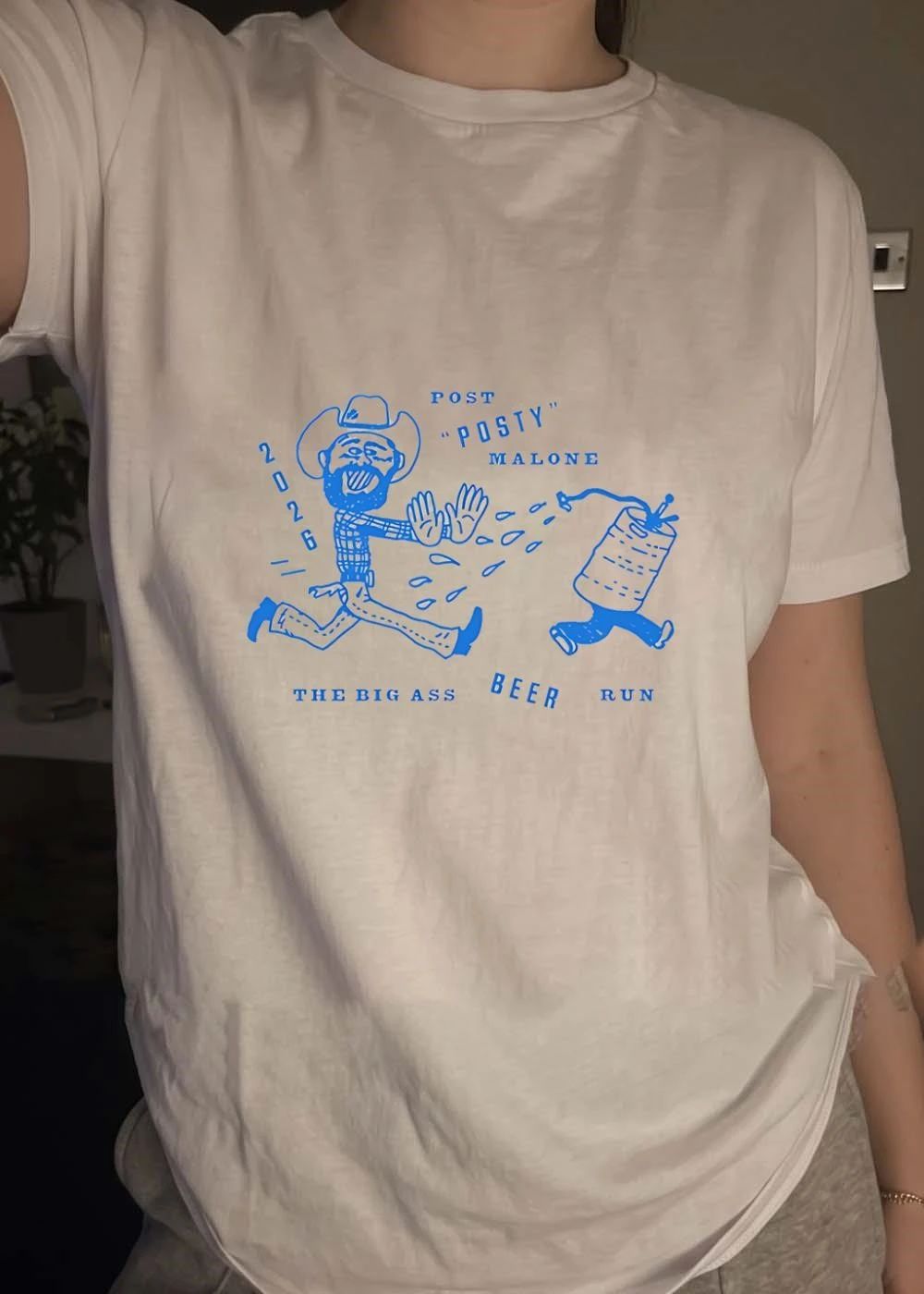 Post Malone 2026 Big Ass Beer Run Cowboy Shirt