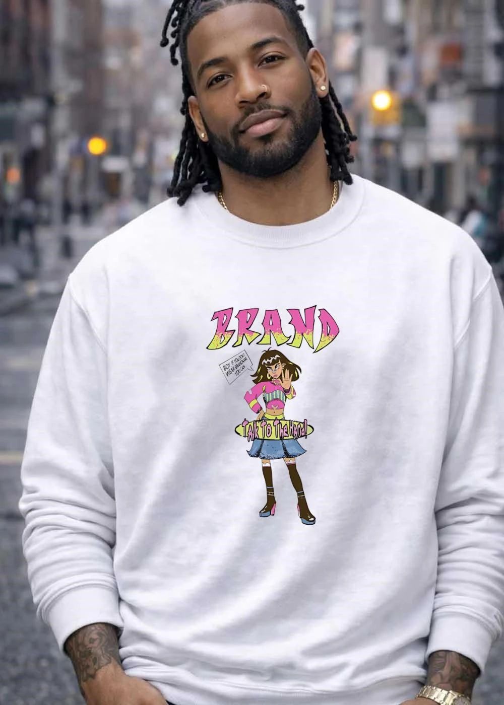 Brand Talk to the Hand Cartoon Woman T-Shirt