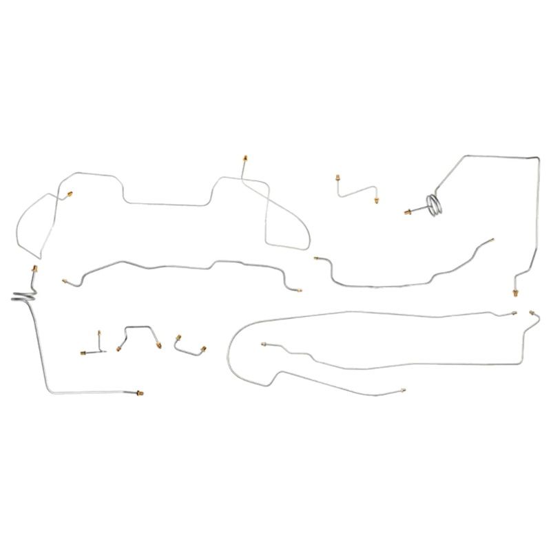 1989 Chevrolet GMC Truck 4wd 1/2-Ton Short Bed Power Disc Brake Line Kit 11pc, OE Steel