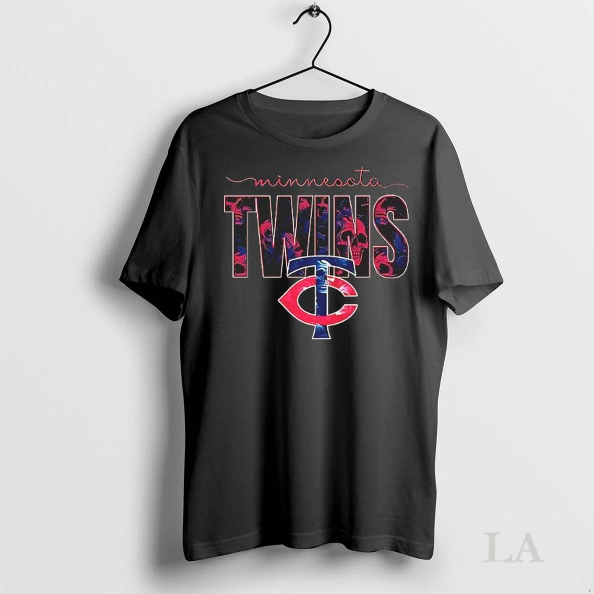 Original Minnesota Twins Skulls Floral Graphic Baseball