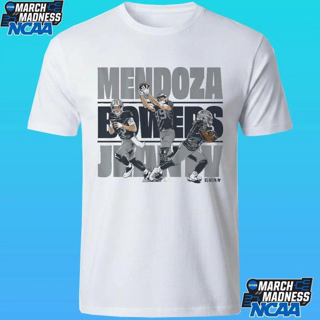 Fernando Mendoza Ashton Jeanty & Brock Bowers Las Vegas Trio Shirt
