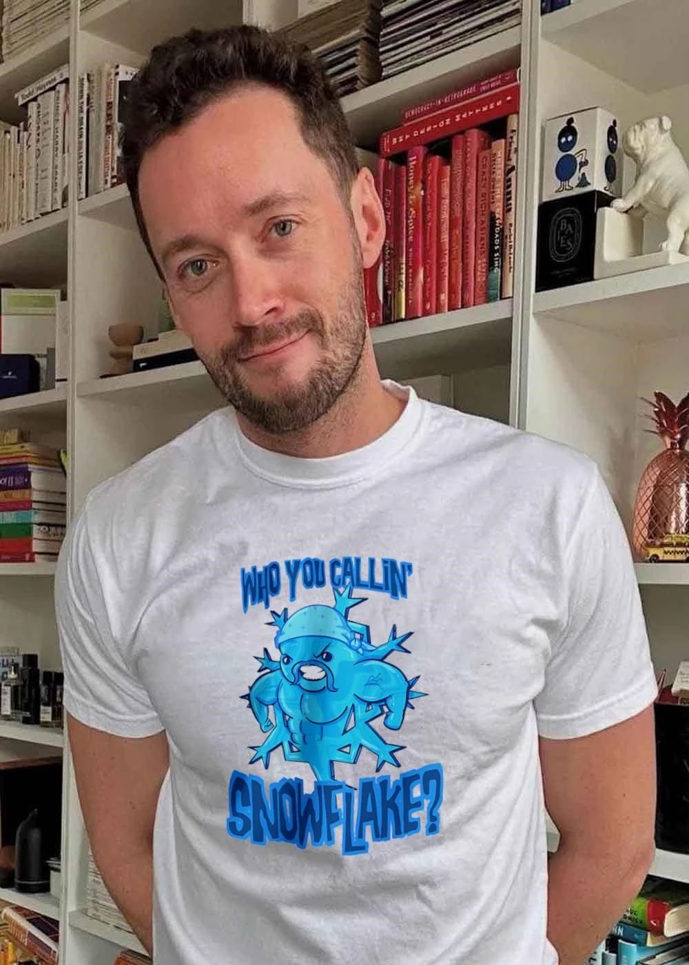 Angry Buff Frozen Ice Crystal Character Who You Callin Snowflake T-Shirt