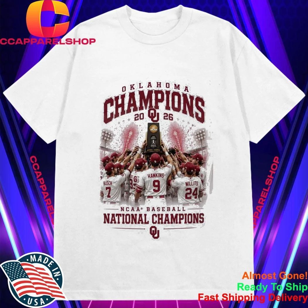Oklahoma Champions 2026 NCAA Baseball National Shirt