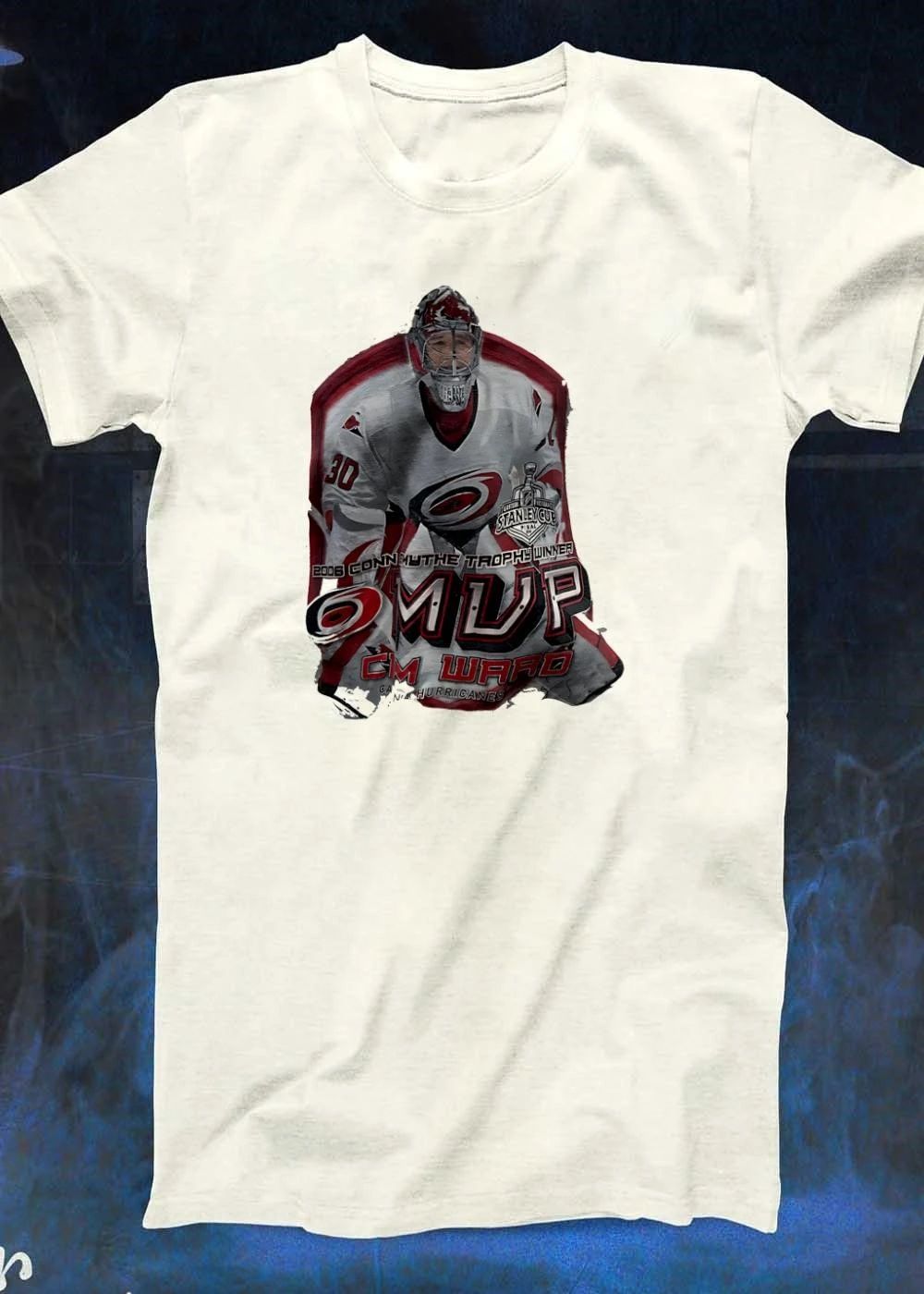 Cam Ward NHL Eastern Western Stanley Cup Finals 2006 Conn Smythe Trophy MVP Carolina Hurricanes Shirt