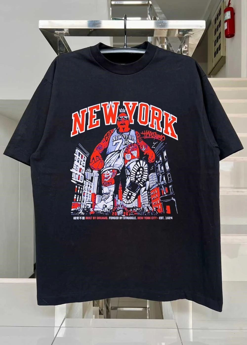 New York Half Sumo Built By Dreams Forged By Struggle City Est 1624 shirt