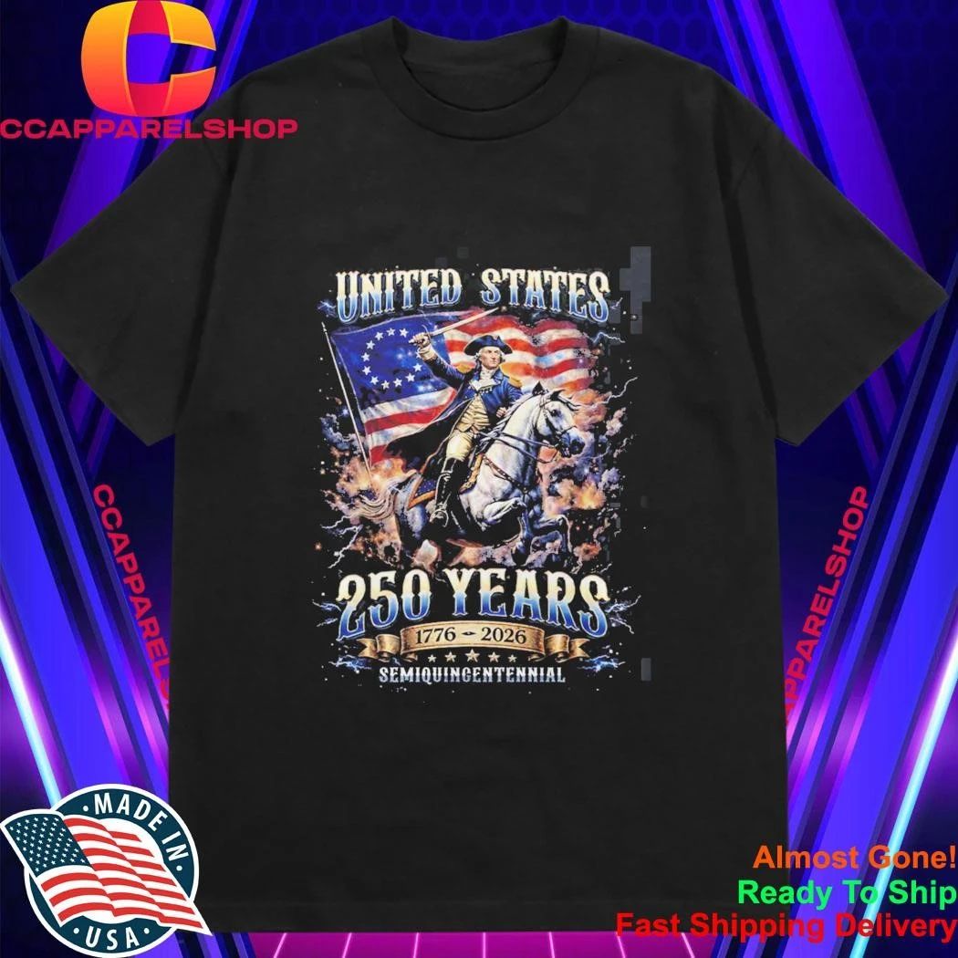 United States Of America USA 250 Anniversary 1776 2026 American Flag Semiquincentennial George Washington Shirt