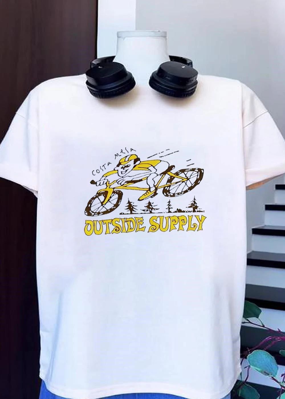 Costa Mesa Cyclist Riding Mountain Bike Outside Supply T-Shirt