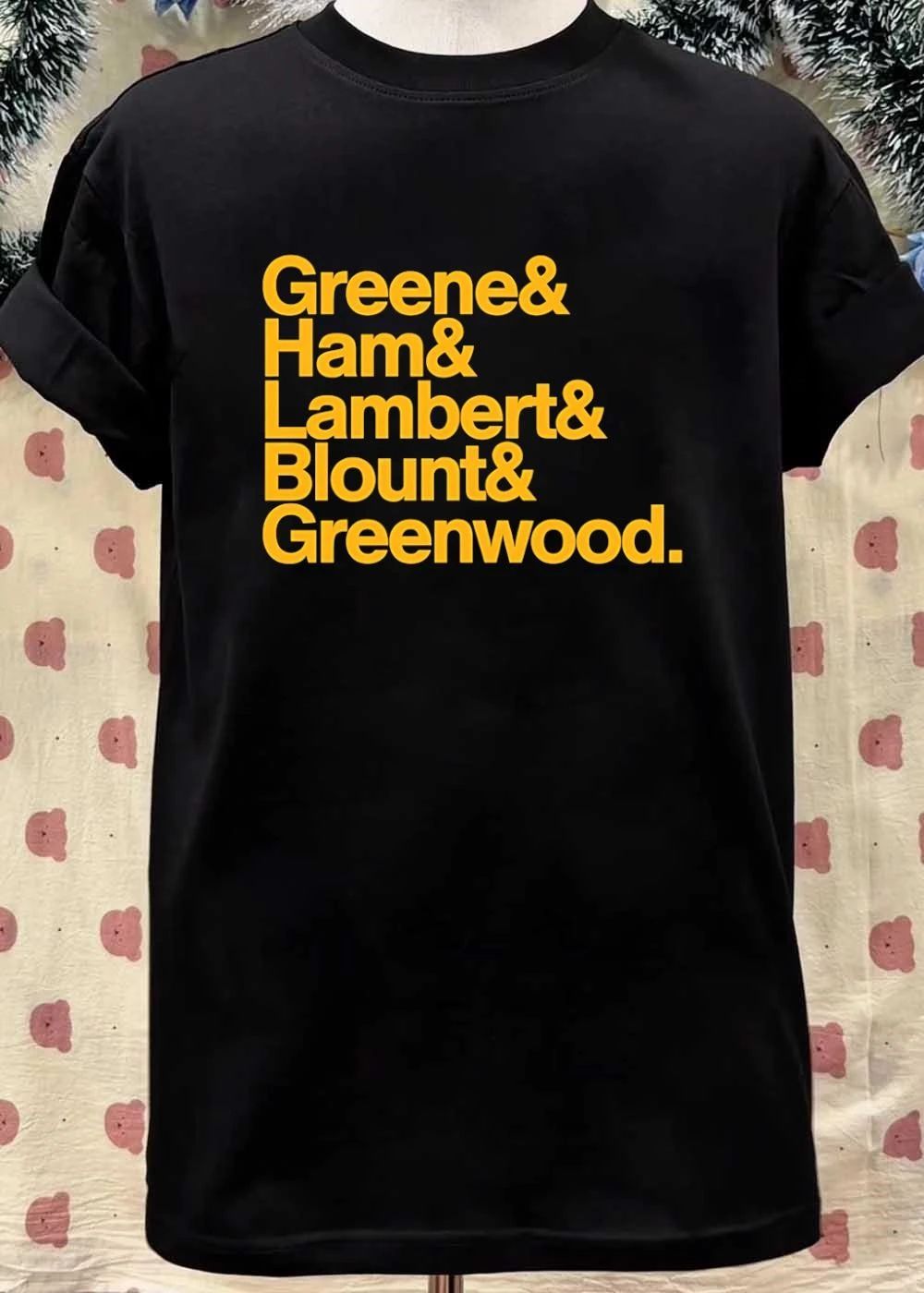Iconic Surnames List Featuring Greene Ham Lambert Blount Greenwood T-Shirt