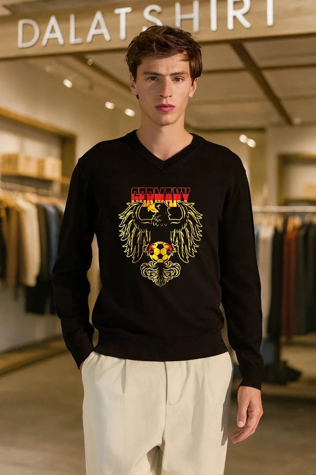 Germany Eagle Crest Soccer Ball Flag shirt