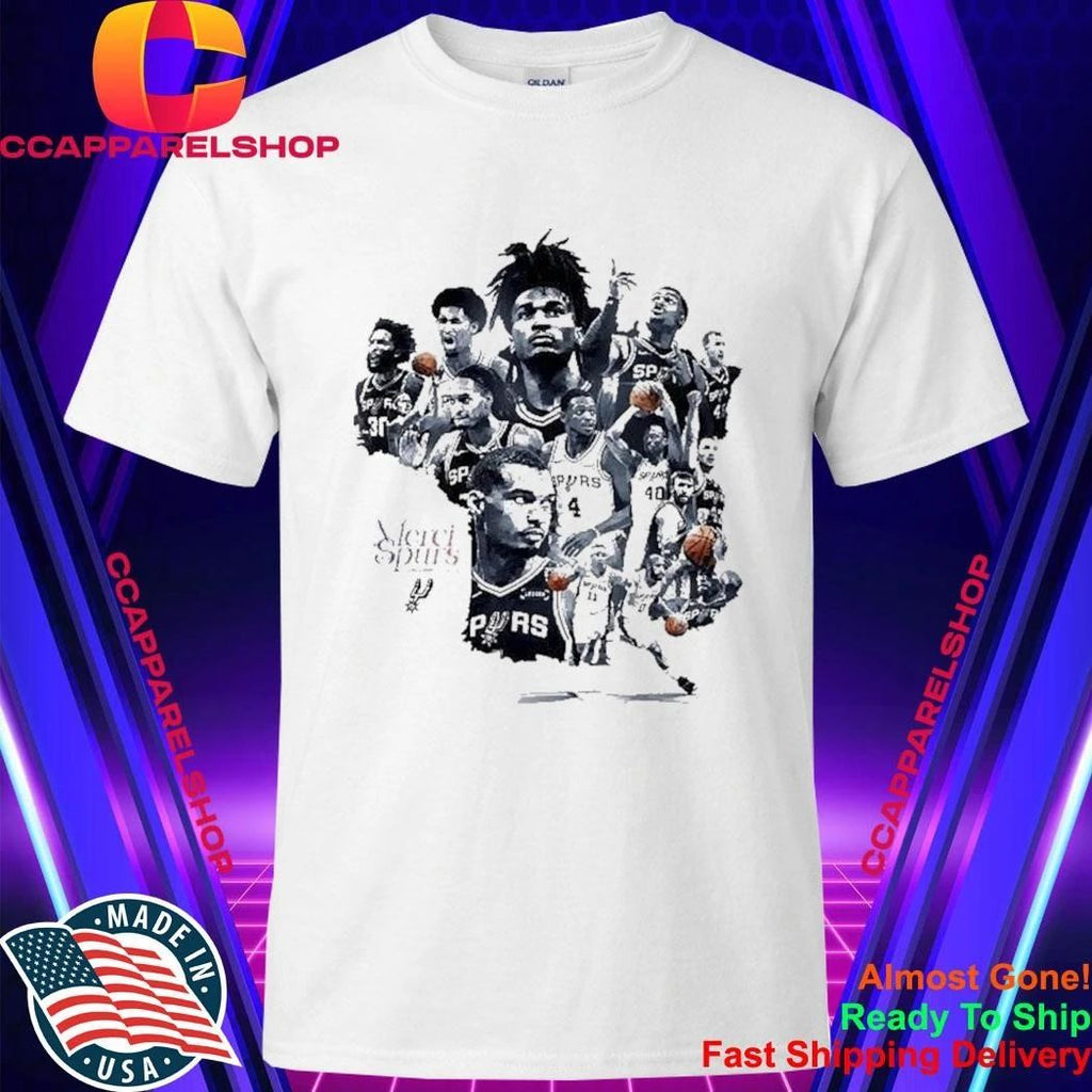 Merci Les Spurs Victor Wembanyama San Antonio NBA 2026 Shirt