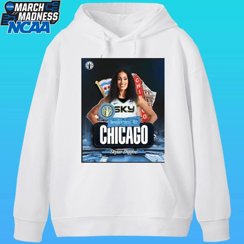 Welcome Skylar Diggins To Chicago Sky WNBA 2026 Black Shirt