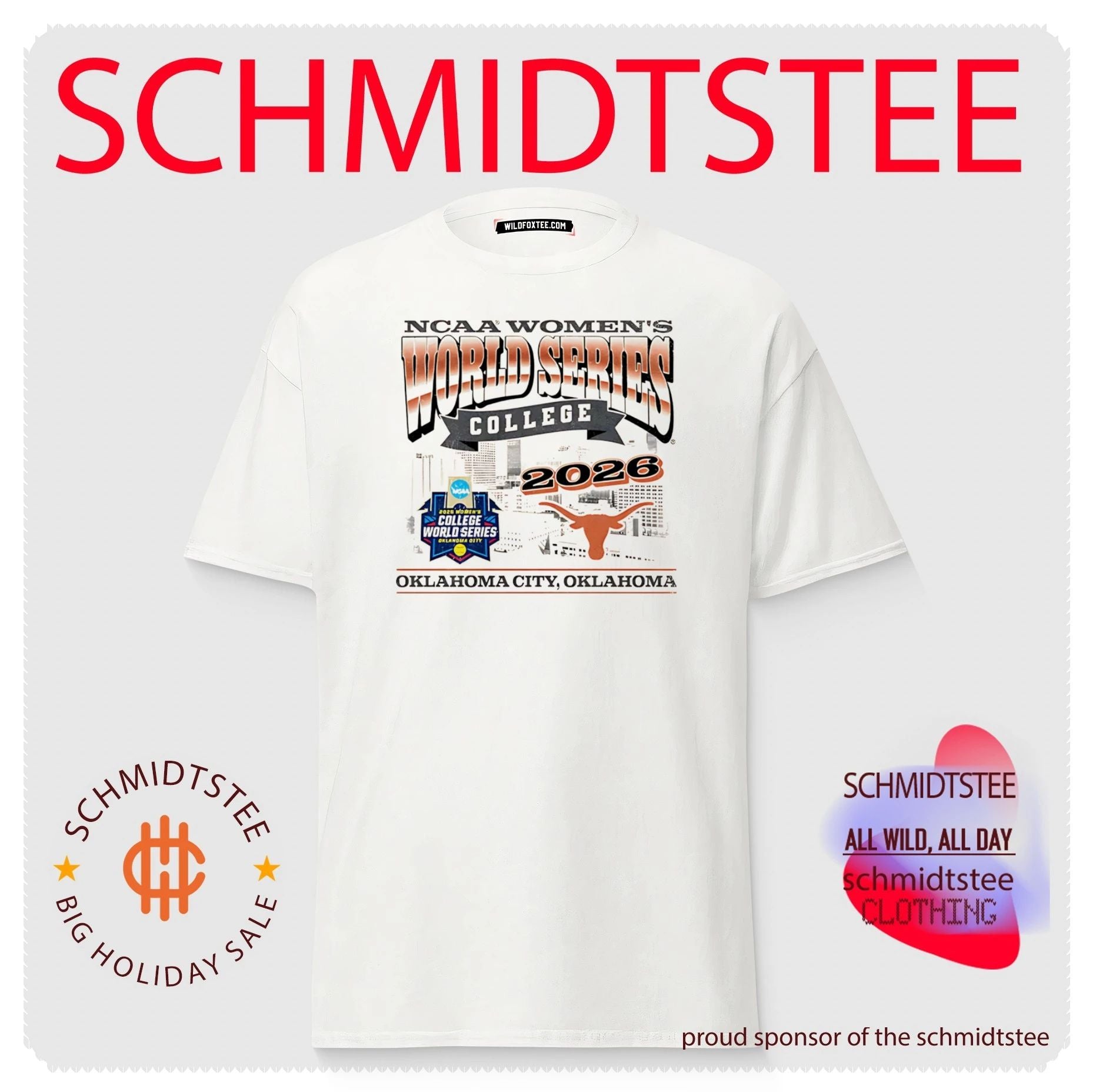 Texas Softball 2026 Women’s College World Series skyline shirt