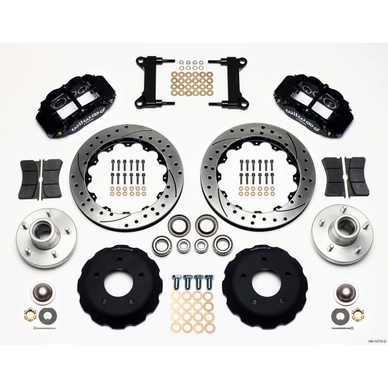 Wilwood Narrow Superlite 6R Front Hub Kit 13.06in Drilled Chevy C-10 60-87 CPP Drop Spindle