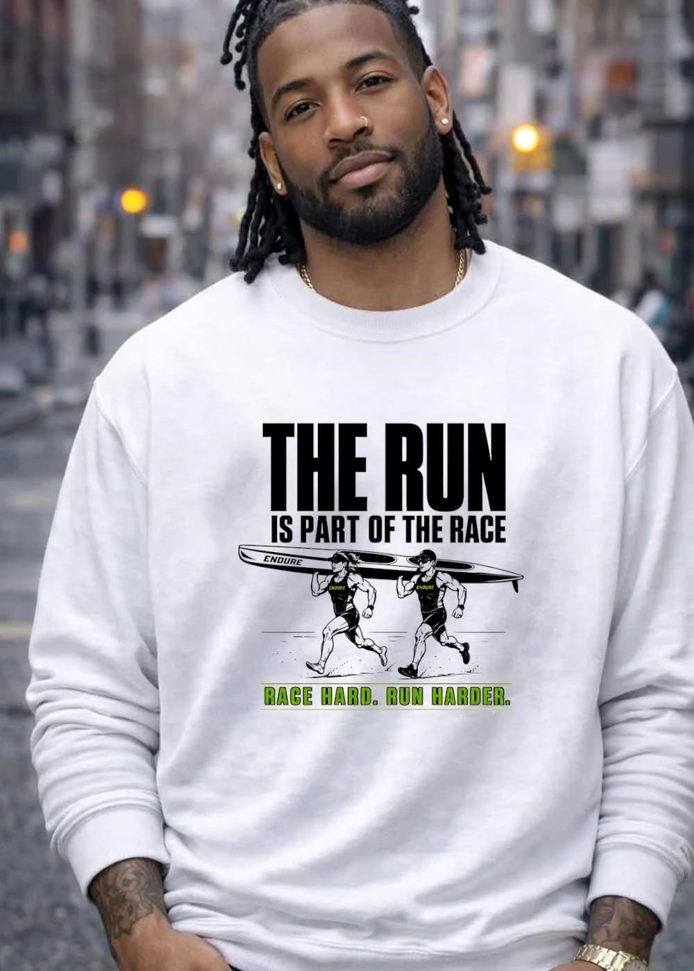 Endure Multi-Sport Endurance Race Running Kayak Canoe Athletes the Run Is Part of the Race Race Hard. Run Harder. 2026 Race Season Shirt