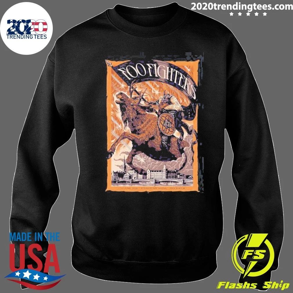 Foo Fighters Stockholm Sweden At Strawberry Arena On 12 June 2026 The Viking Art Shirt