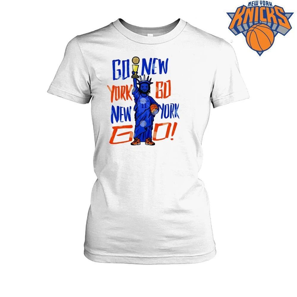 Go New York Go Jalen Brunson Statue Of Liberty Knicks Basketball Shirt