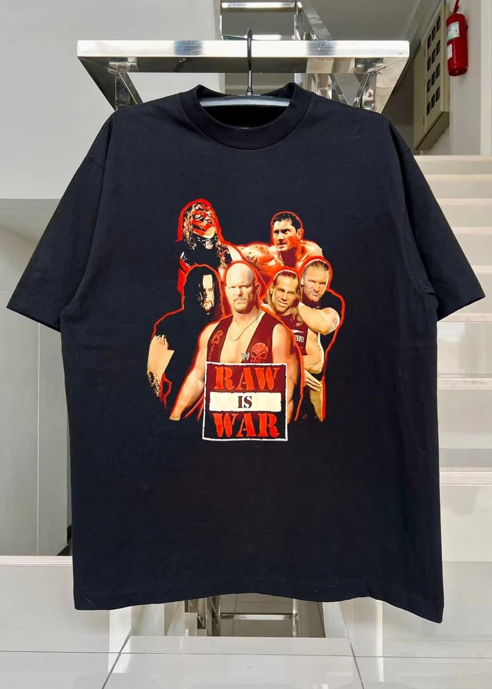 WWF Wrestling Legends Raw is War Stone Cold The Undertaker T-Shirt