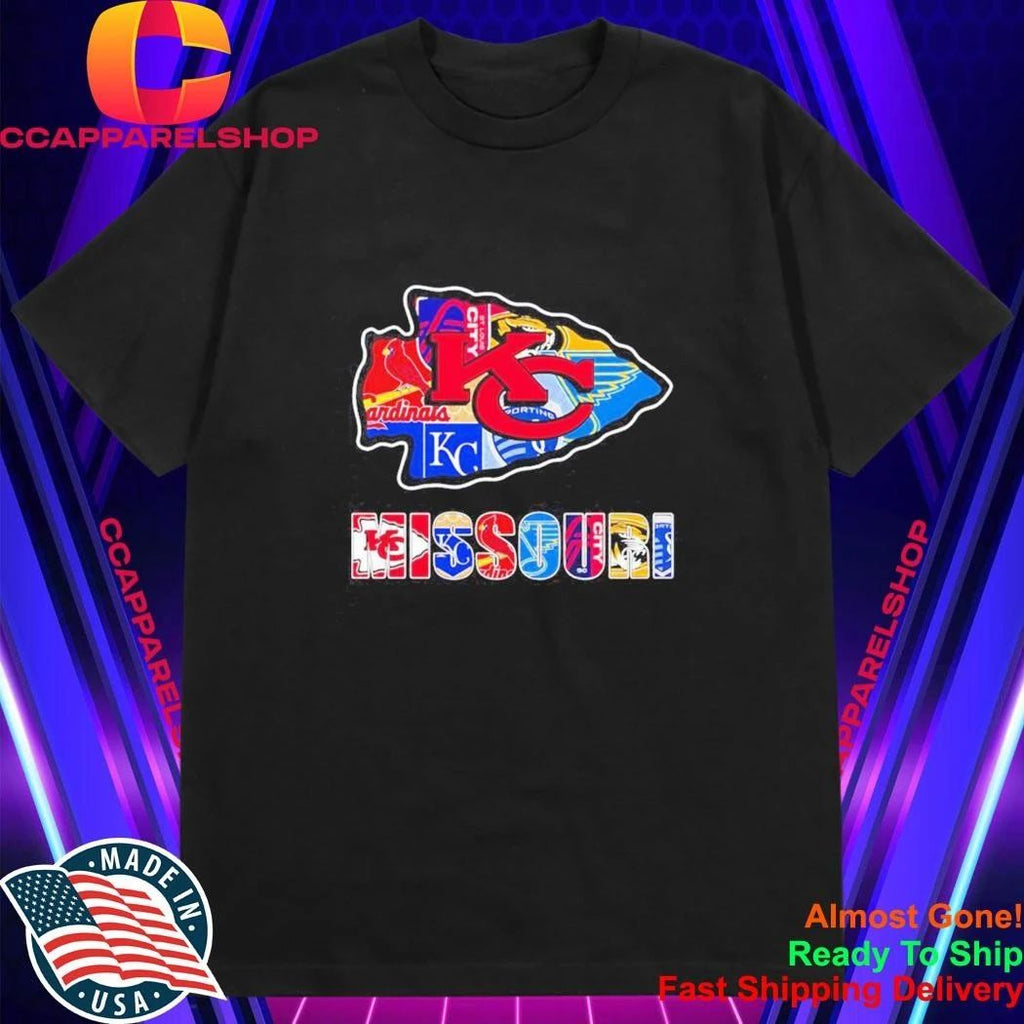 Mo Chiefs Royals Cardinals Blues Sporting Arrowhead Logo Shirt