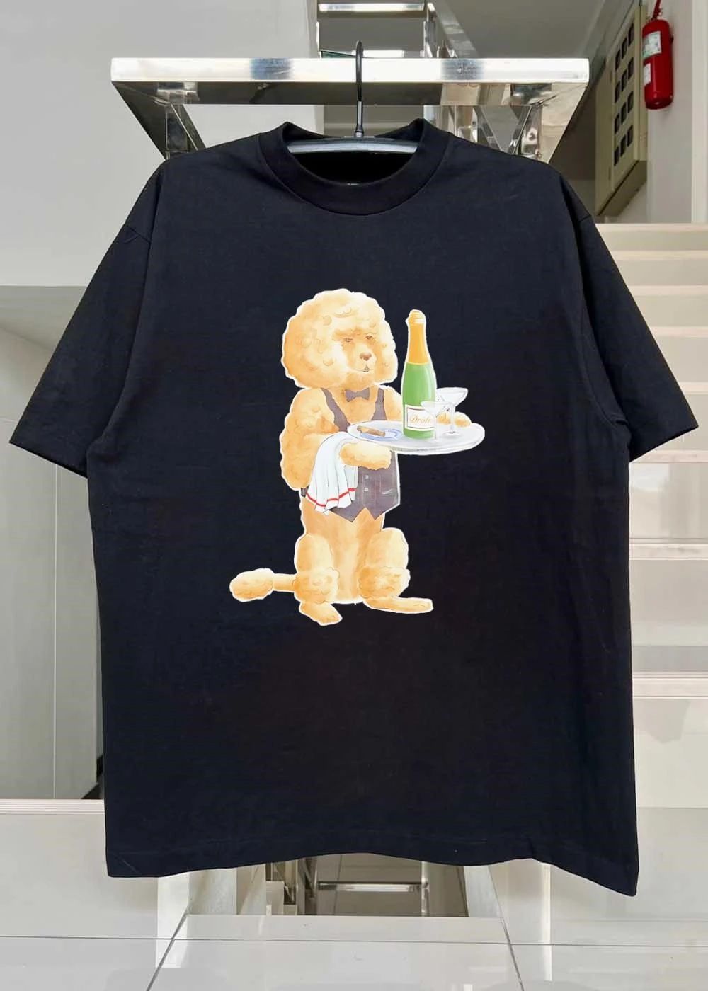 Poodle Serving Champagne and Cigars T-Shirt