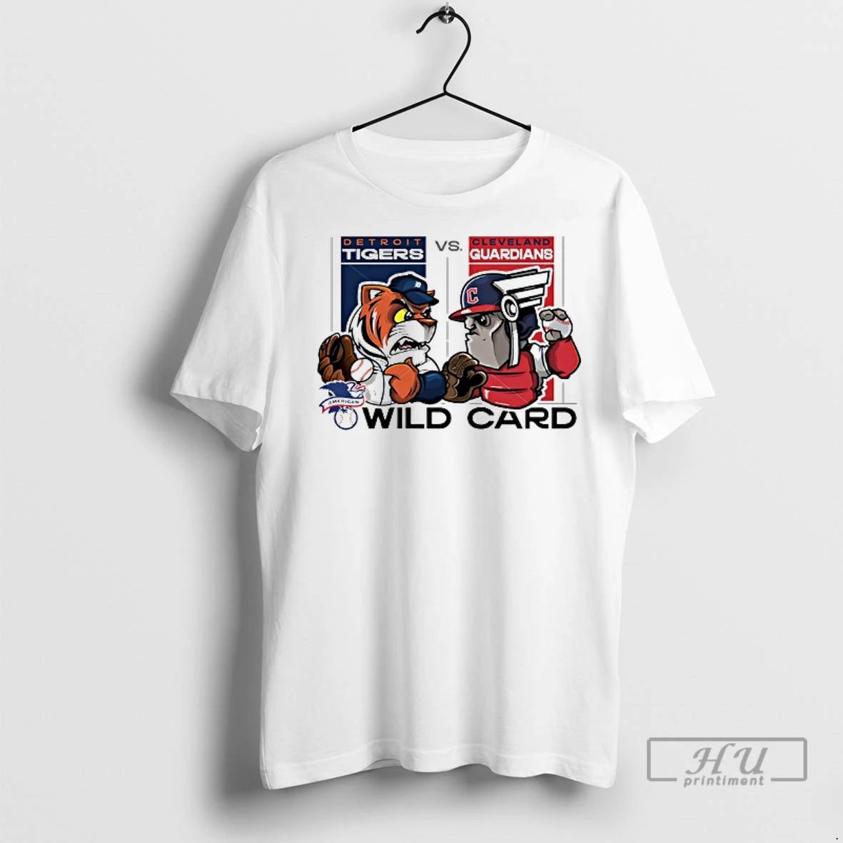 Officials Detroit Tigers Vs Cleveland Guardinas 2025 Al Wild Card Mascot T Shirts