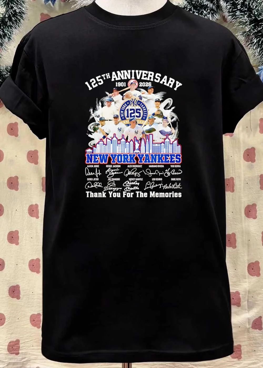 125th Anniversary 1901 2026 New York Yankees Legends Signatures Skyline shirt