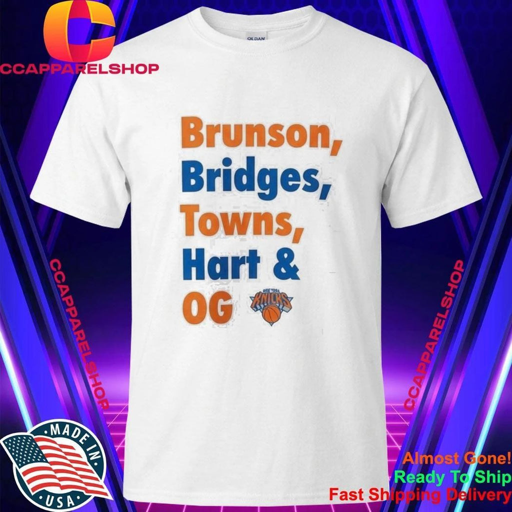 Brunson Bridges Towns Hart OG Knicks Championship Shirt