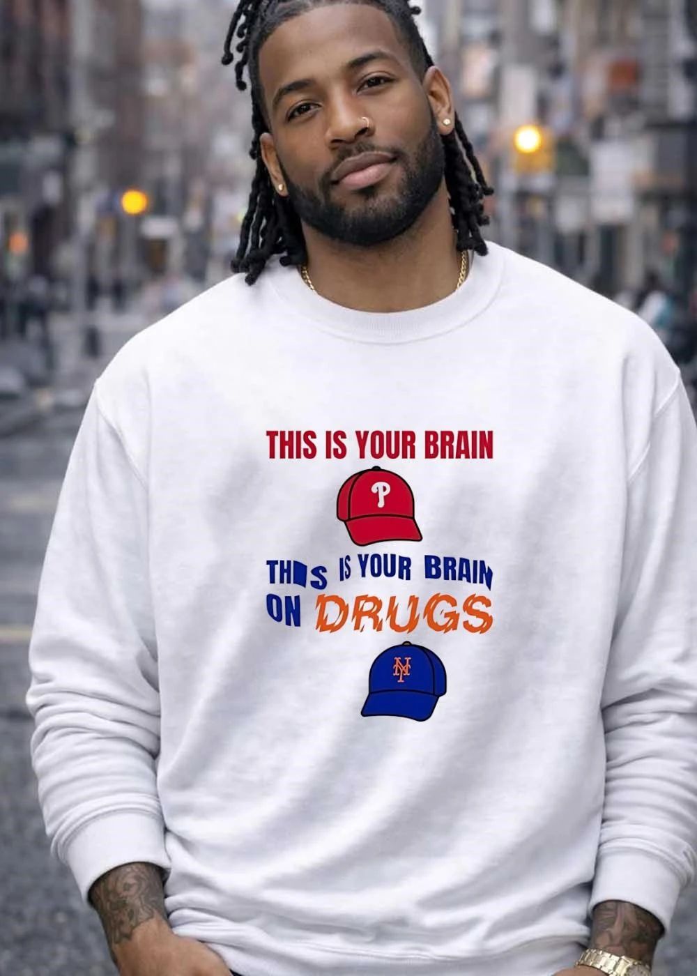 This Is Your Brain on Drugs Phillies Baseball T-Shirt