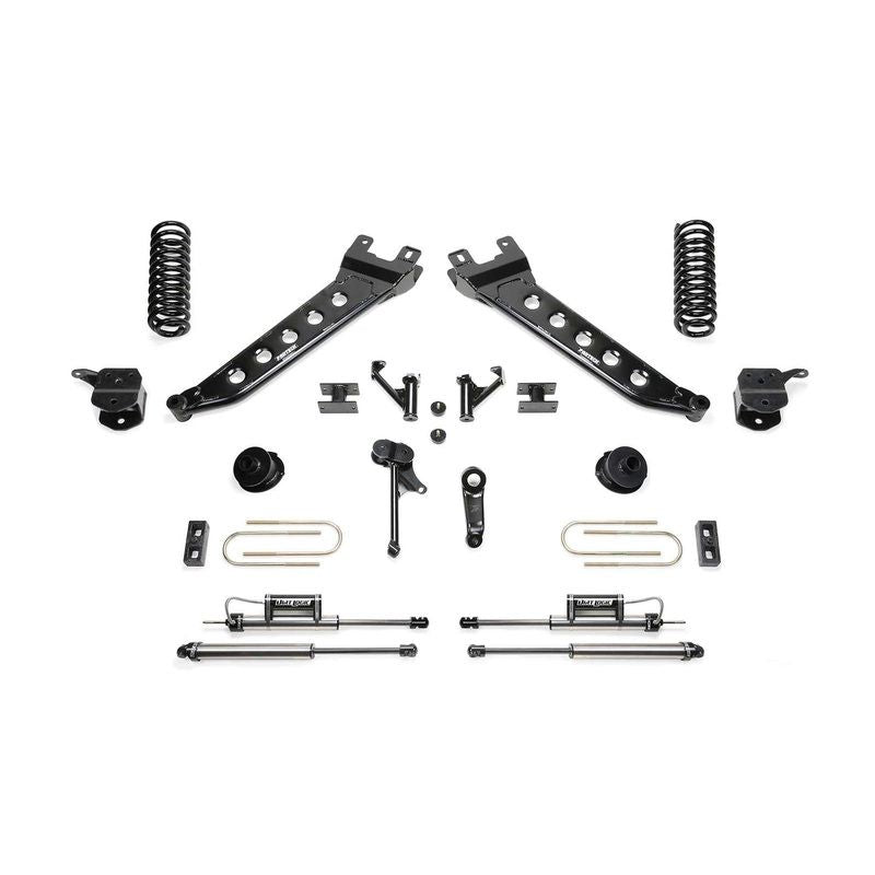 Fabtech 7″ Radius Arm System w/Coil Springs & Front Dirt Logic 2.25 Shocks w/Reservoir & Rear 2.25 Shocks Kit for 2010-2018 Ram 3500 4WD w/7.0″ lift
