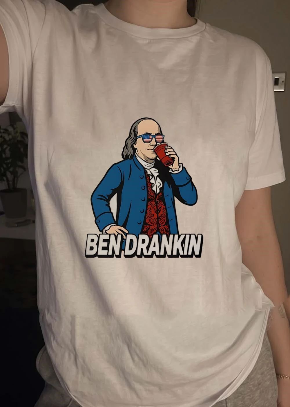 Party Hard Benjamin Franklin Ben Drankin T-Shirt