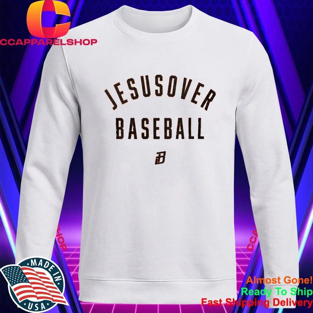 Jackson Holliday Wearing Jesus Over Baseball Shirt