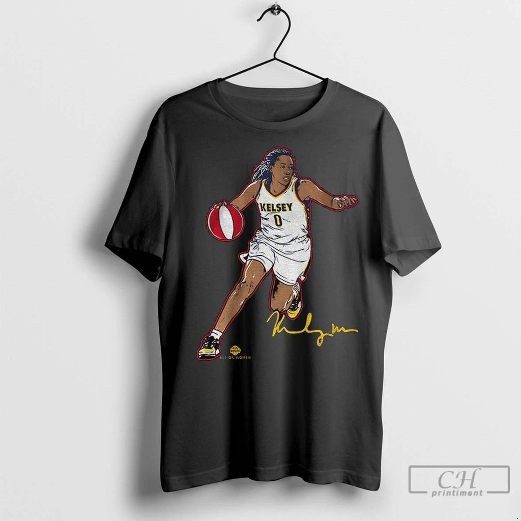 Premium Kelsey Mitchell Superstar Pose Indiana Fever Wnba Basketball Signature