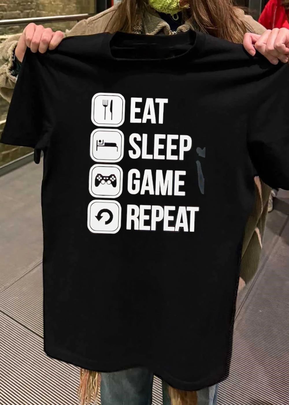 Eat Sleep Game Repeat Gaming T-Shirt