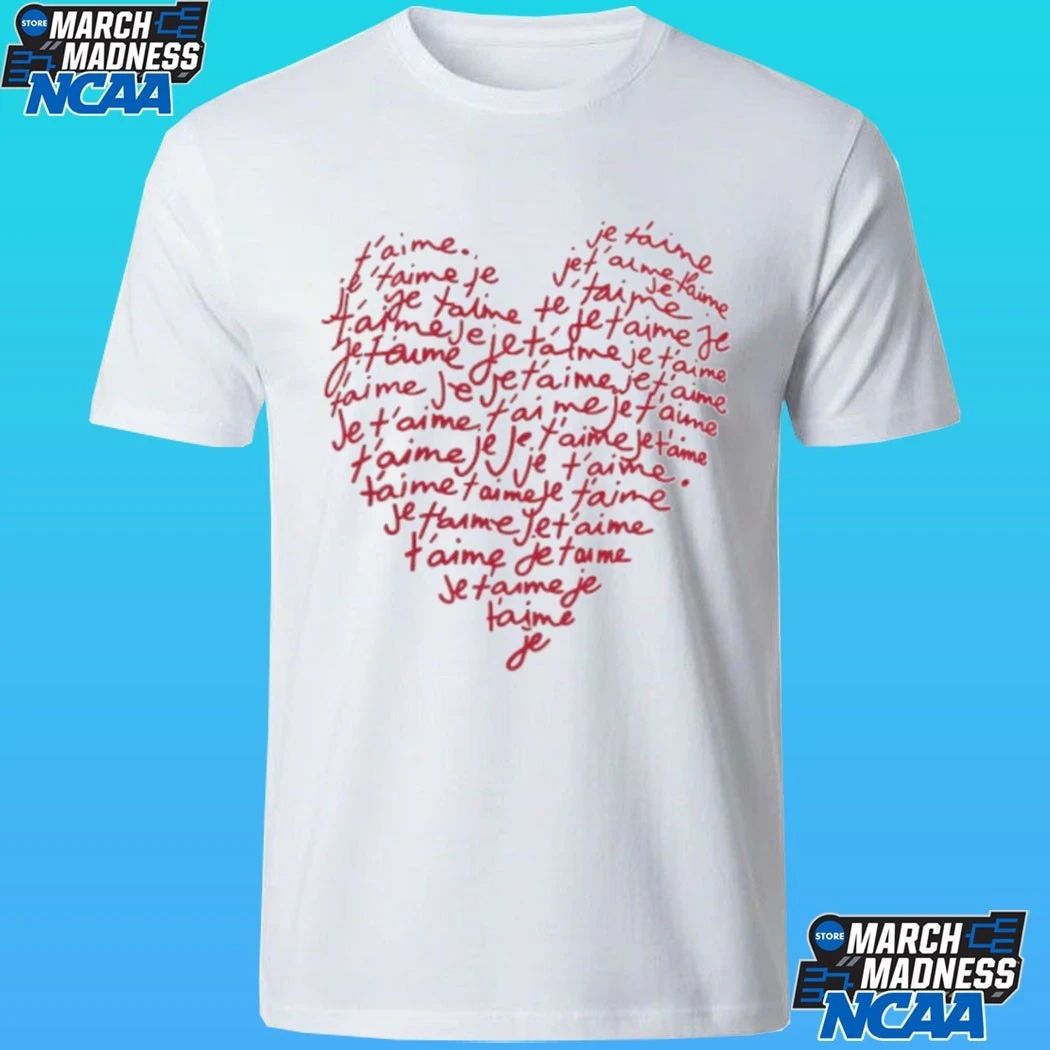Kirsten Mcduffie Je T’aime Heart Shirt