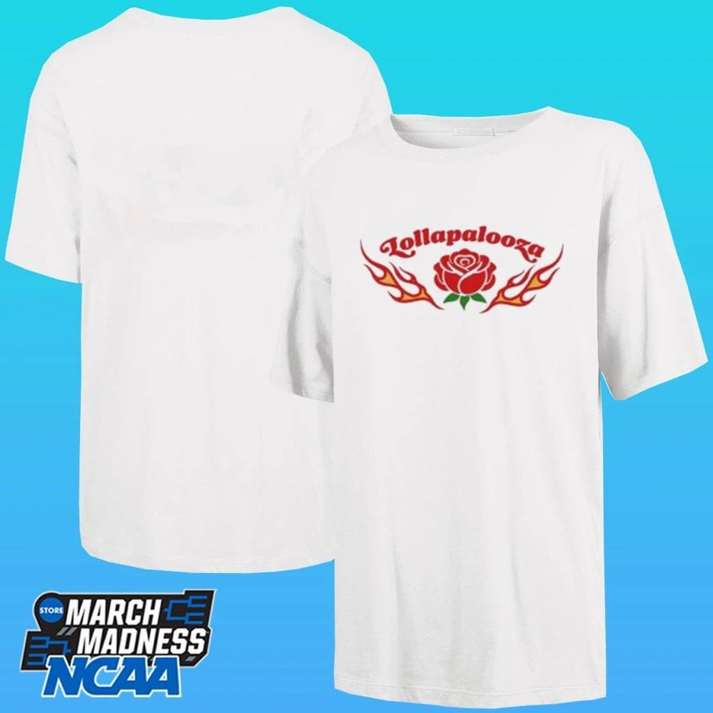 Lollapalooza Women’s Rose And Flame Baby Shirt