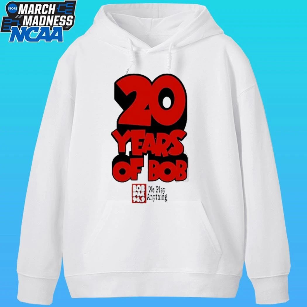 20 Years Of Bob Fm 96.9 We Play Anything Logo Shirt