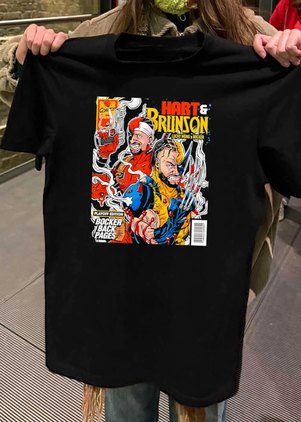 Lucky Mong x Bocker Hart and Brunson Playoff Edition Bocker Back Pages T-Shirt