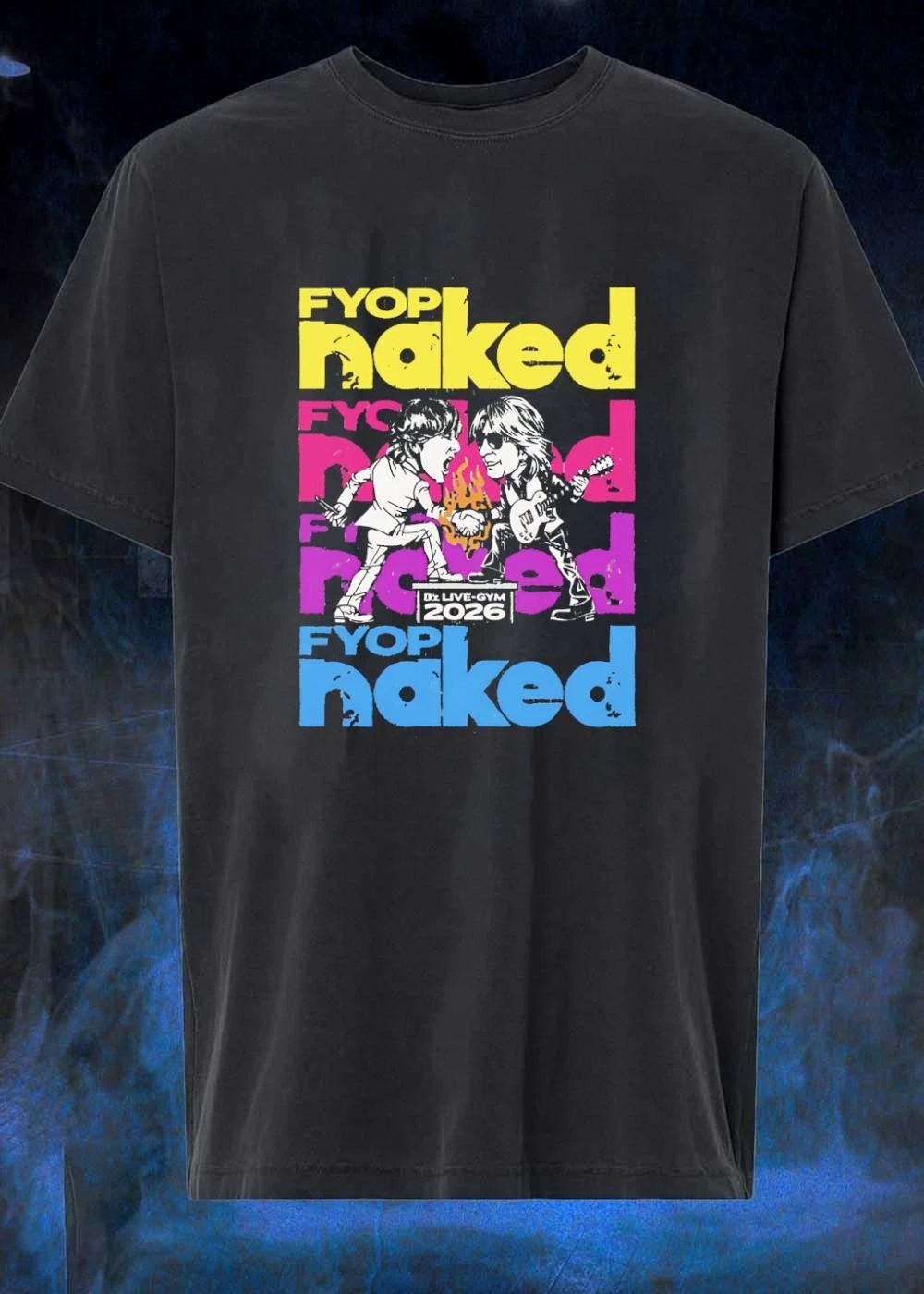 Bz Live-Gym 2026 Fyop Naked Music Band Graphic T-Shirt