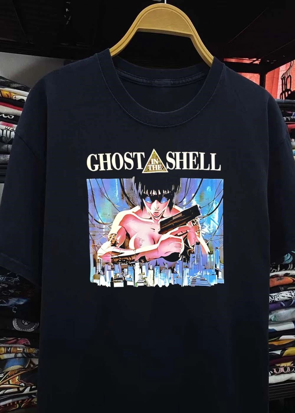 Ghost in the Shell Major Motoko Kusanagi Aiming Gun Anime T-Shirt