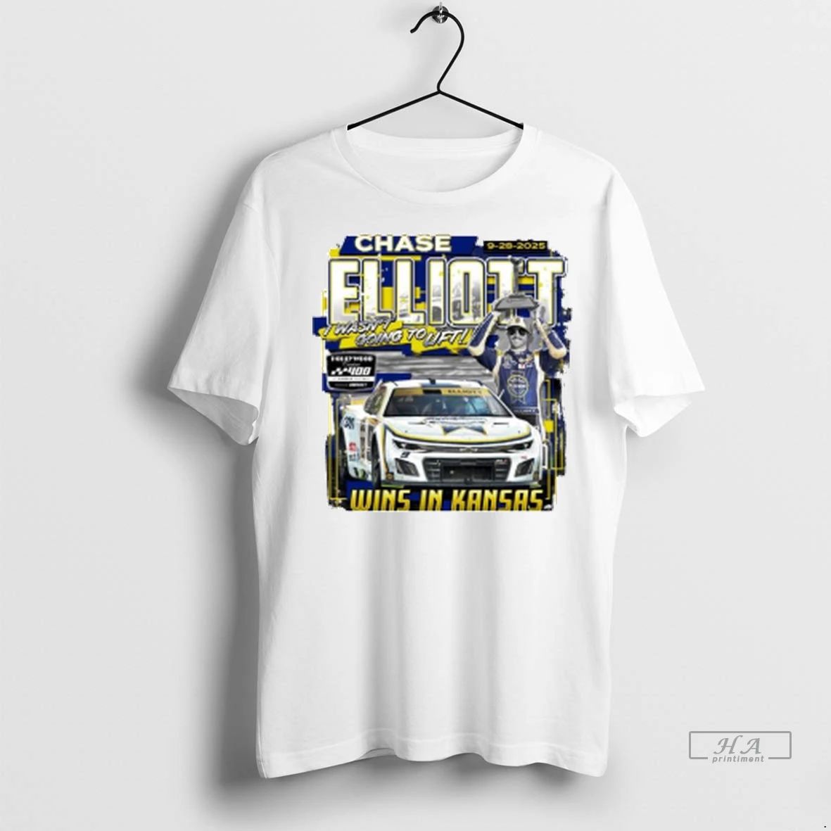 Officials Trendy Chase Elliott Checkered Flag Sports 2025 Hollywood Casino 400 Race Winner Ornaments