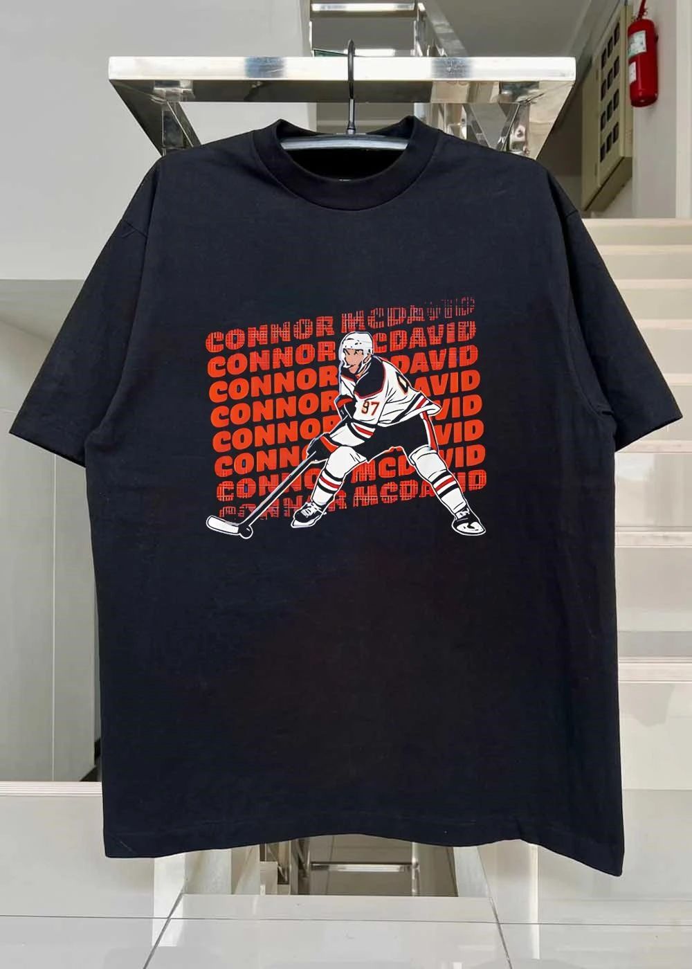 Connor McDavid Name Repeat hockey shirt