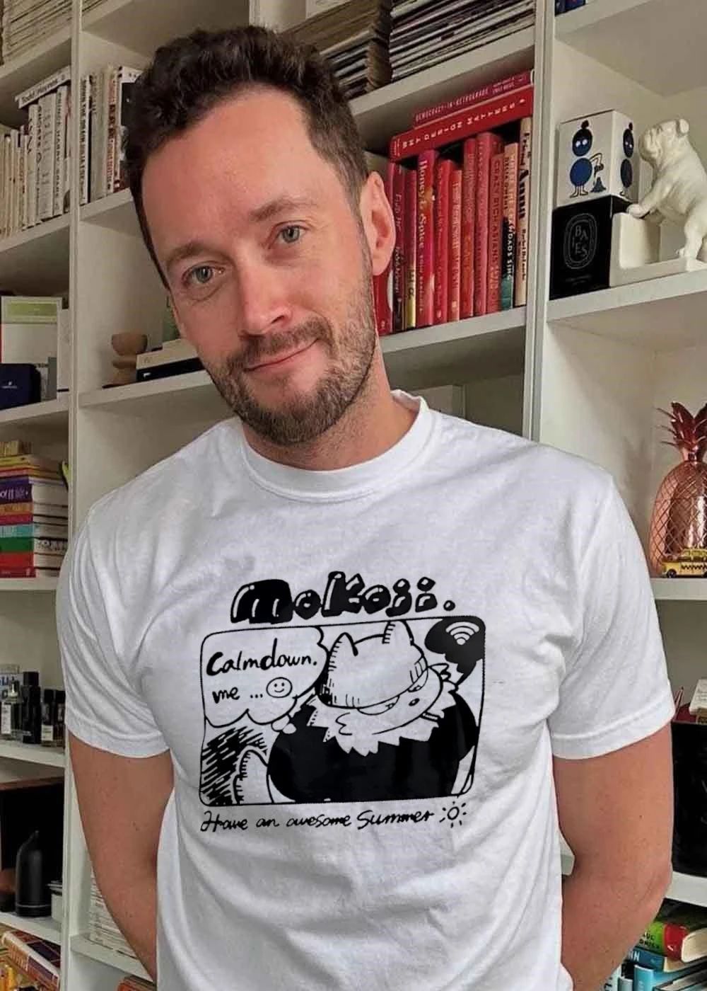 Mokoji Have an Awesome Summer Calm Down Me Cat T-Shirt