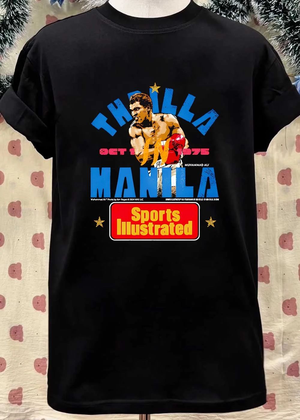 Muhammad Ali Sports Illustrated Thrilla In Manila retro shirt