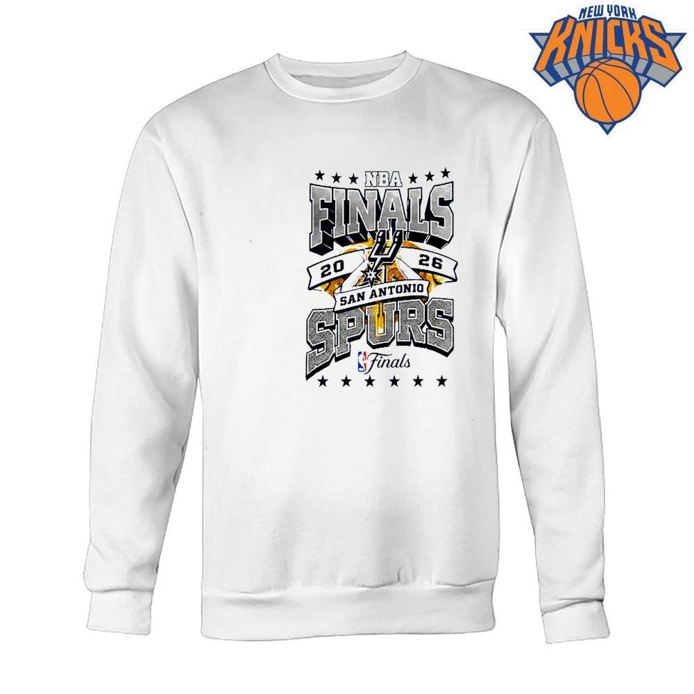 San Antonio Spurs Golden Basketball Trophy Graphic Logo Typography NBA Finals 2026 Shirt