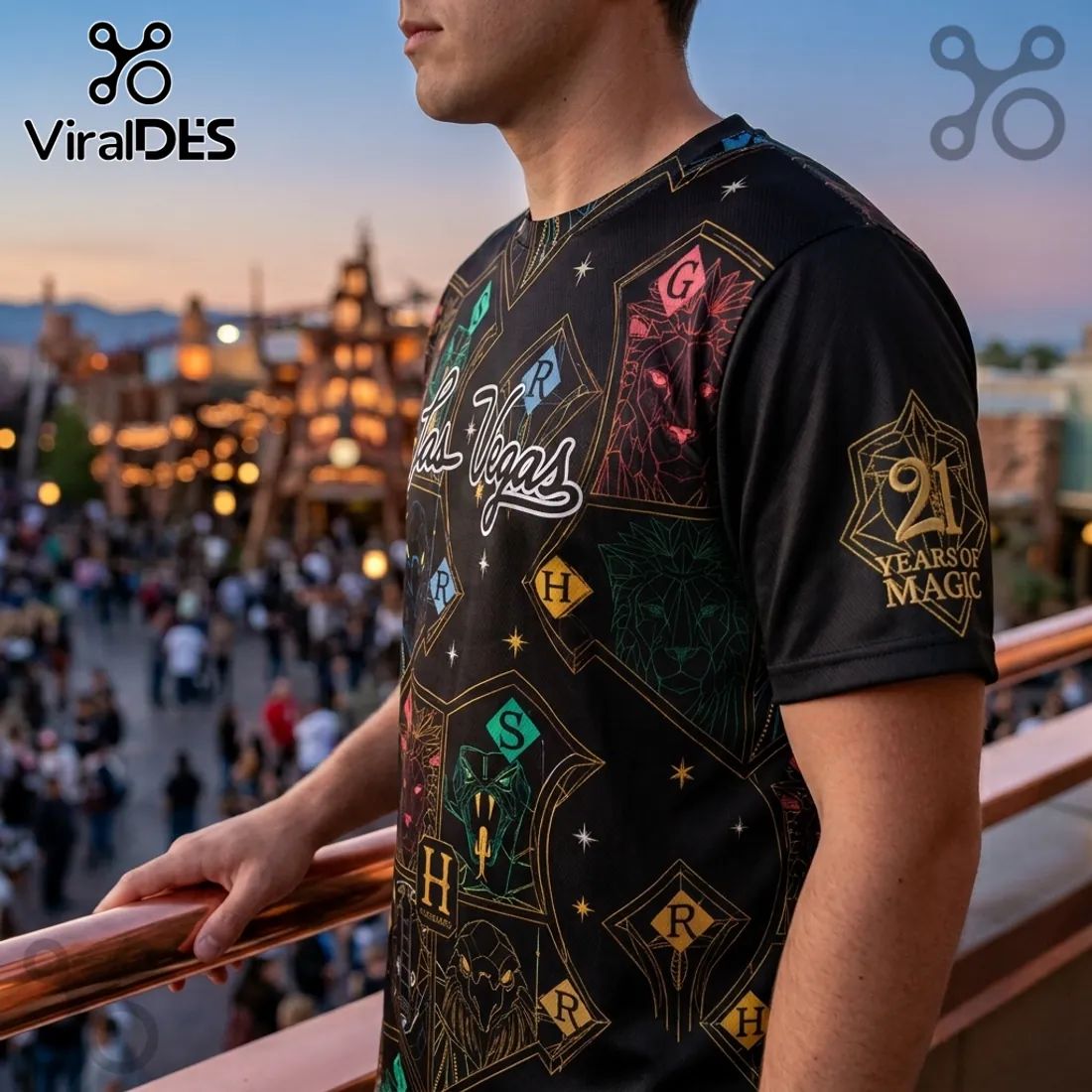 Las Vegas Aviators x Harry Potter 2026 Black T-Shirt