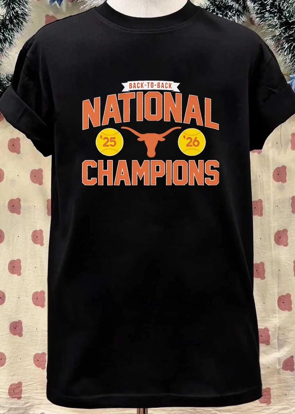 Back To Back National Champions 2025 2026 NCAA Softball Texas Longhorns Shirt