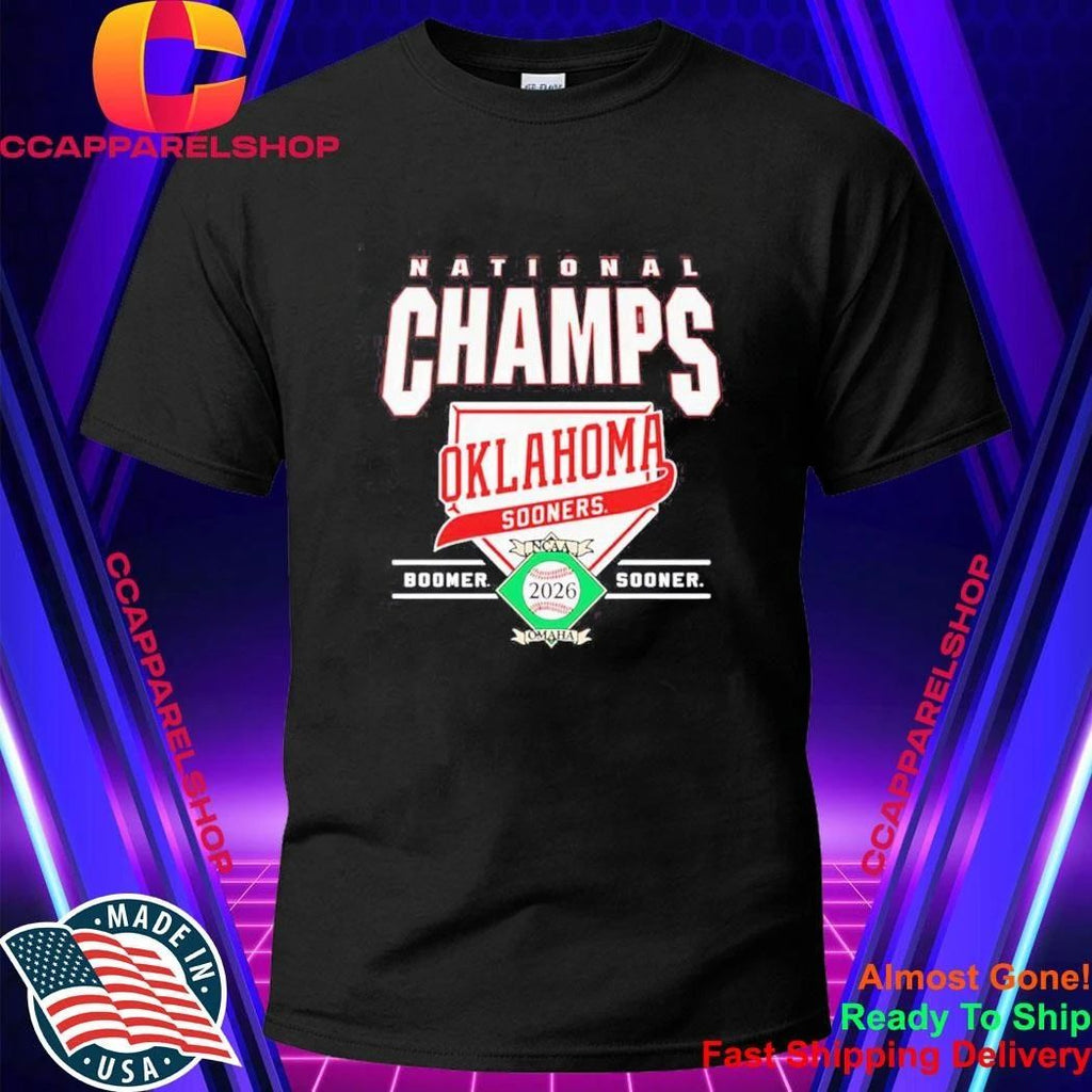 Oklahoma Sooners boomer home plate national champs NCAA 2026 Omaha Shirt