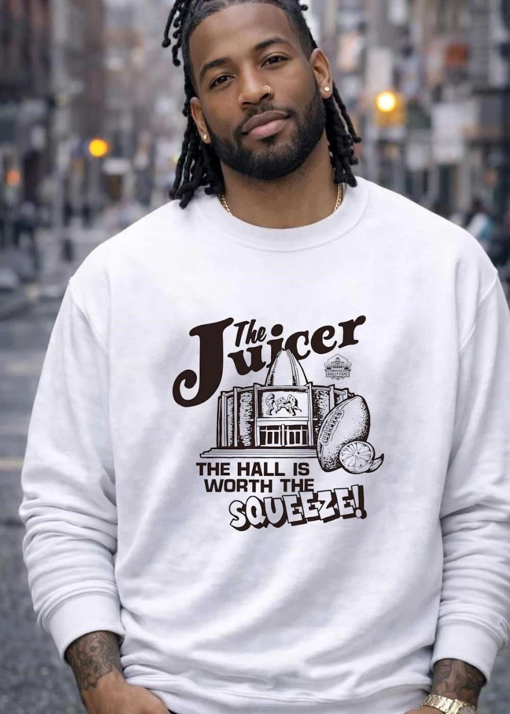 The Juicer The Hall Is Worth The Squeeze Pro Football Hall of Fame T-Shirt