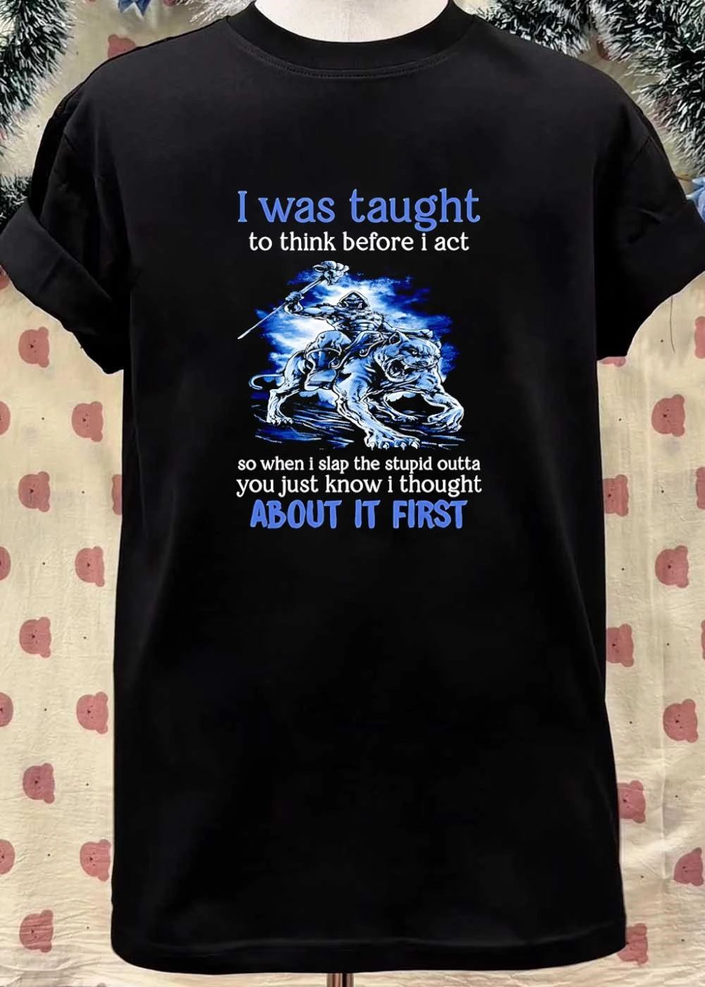 I Was Taught To Think Before I Act Skeletor Riding Panther shirt